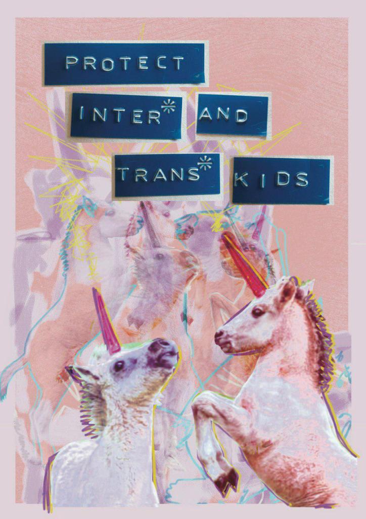 Postkartenmotiv #TID22 "Protect inter* and trans* kids"